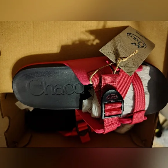 Fits womens 5 1/2- 6 Chaco Chillos Slide Magenta Big Kids/Juniors/womens 6 - Picture 4 of 6